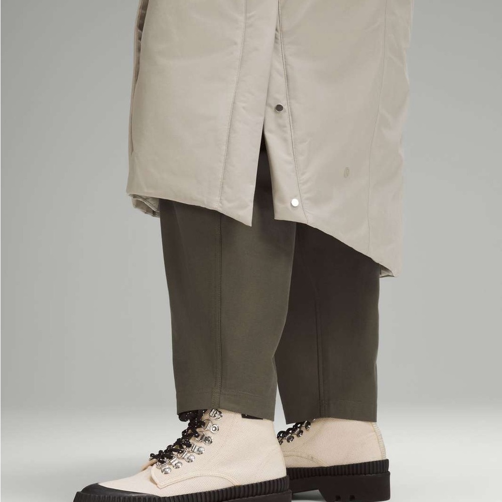 Lululemon Snow Warrior Long Parka in Raw Linen Size 8 - Picture 5 of 14